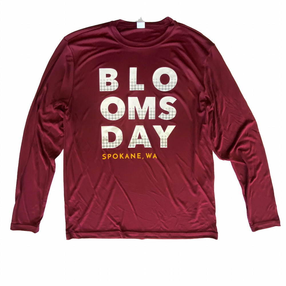 Maroon Long Sleeve Performance Souvenir TShirt Bloomsday