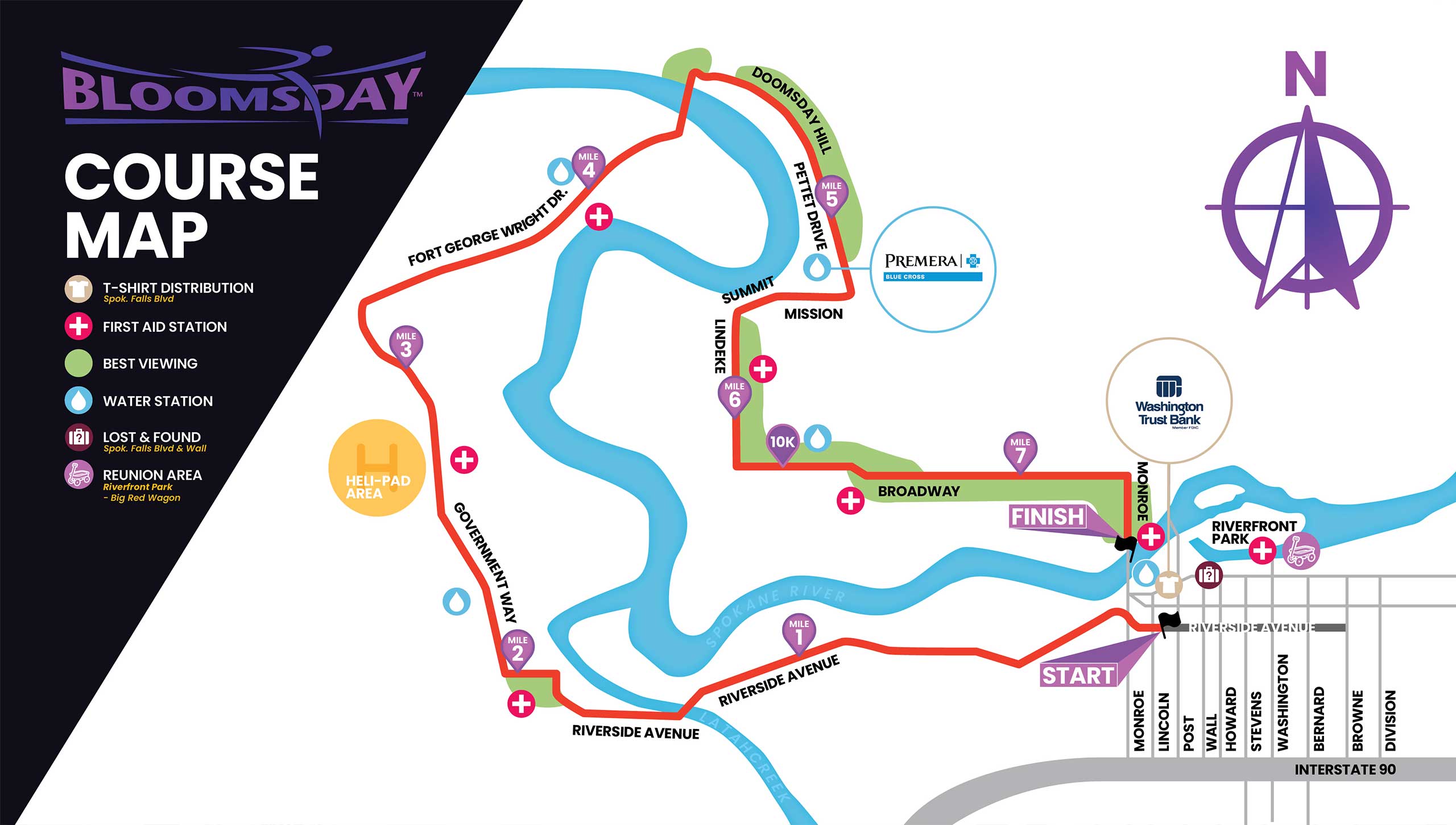 Bloomsday 2024 Course Map