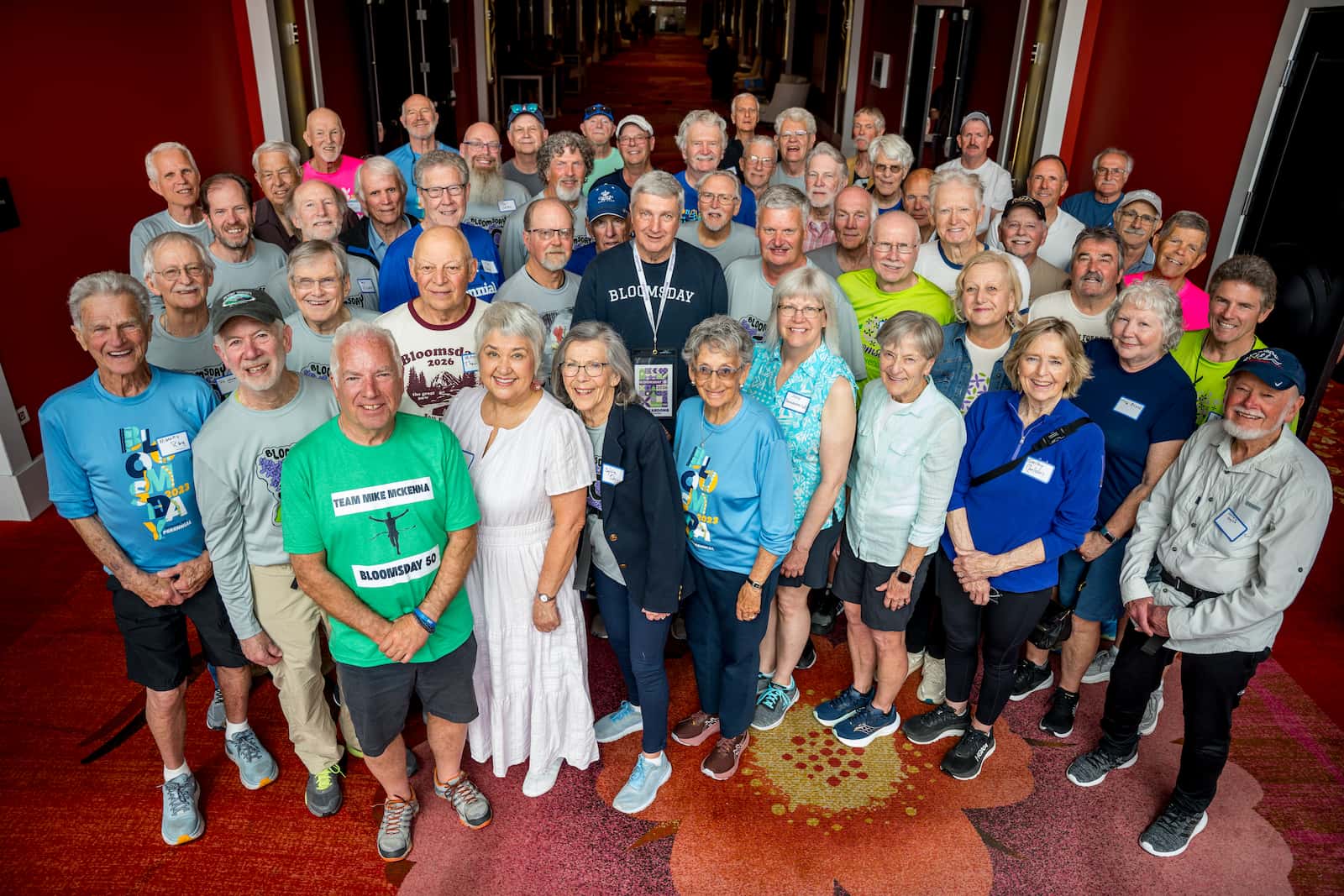 Group photo of all in-person perennial runners